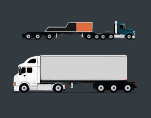 Semi Truck and Trailer 