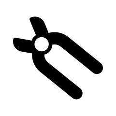 pliers, labor and construction solid fill icon