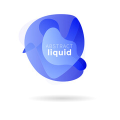 Speech bubble, Blue Label, Modern abstract banners vector. flat geometric liquid gradient color