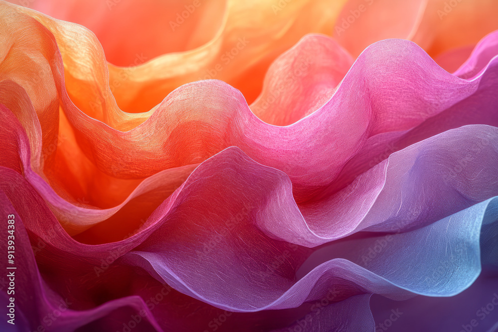 Aufkleber elegant composition of wax paper in vibrant tones, folded and layered to create a sophisticated abst