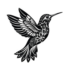 Creative Hummingbird Silhouette Vector
