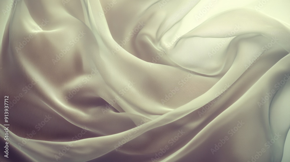 Aufkleber graceful, soft fabric in motion, forming an elegant and flowing background in muted tones.