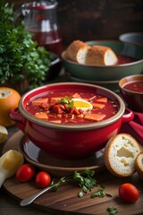 Fresh Borscht With Potatoes