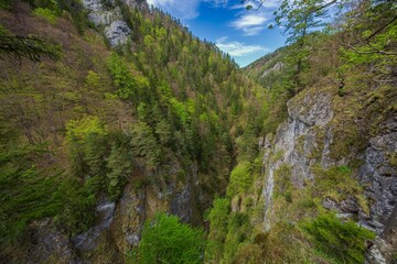 Old cottages or old wooden water mill at National Nature Reserve Kvacianska dolina in Slovakia winter. Slovak nature. It has been restored and serves as a museum. © Miroslav Srb