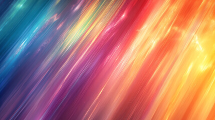 Serene Abstract Rainbow Streaks Soft Blur Wide Angle View with Copy Space