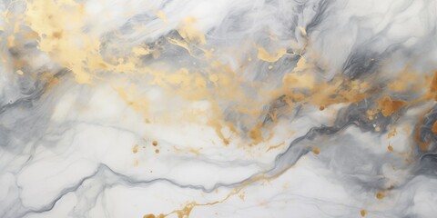Naklejka premium Luxurious marble surface featuring golden streaks and gray swirls, ideal for high-end architectural projects