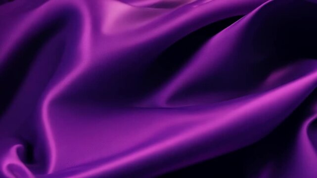 Close-up shot of solid metallic purple spandex fabric, symbolizing luxury, richness and royalty, simulation