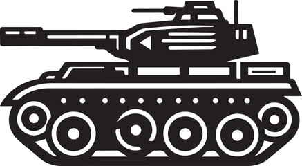 military tank vector silhouette illustration
