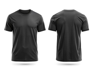 Man casual black t-shirt mockup design. Back and front view mockup. Mockup for Man t-shirt design. generative ai