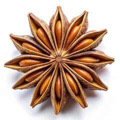 Anise on white background
