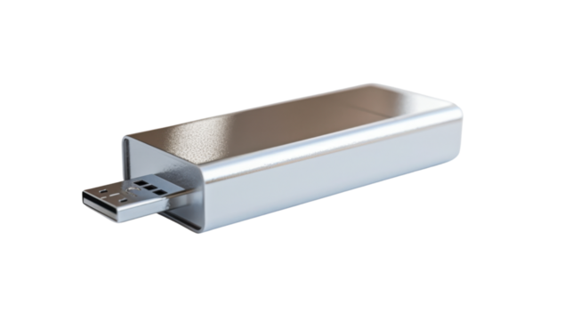Usb flash drive on transparent background