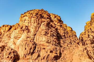 Fototapeta premium Landscape of the Wadi Rum desert in Jordan
