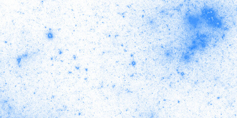 Abstract light blue and white colors grunge splash background for design. White paper with blue spray stains textured background. White detergent foam on blue as background. White and blue bubbles art