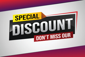 discount special offer poster dont miss out banner graphic design icon logo sign symbol social media website coupon

