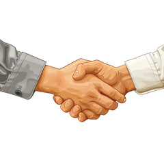 close up shaking hands with business colleagues, transparent background