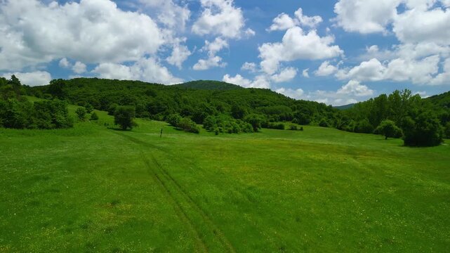 Amazing Aerial view of Stara Planina Mountain near Kotel city, Bulgaria