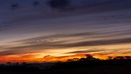 sunset in the mountains