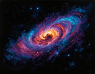 Obraz premium Galactic Nebula in Space