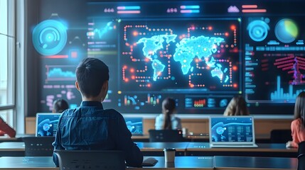 AI Powered Digital Classroom with Interactive Learning Tools and Global Data Analytics
