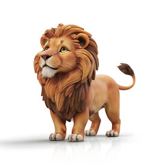 lion isolated on white background