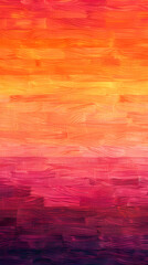 Tranquil Sunset Hues: A Blend of Orange and Violet in Dreamy Oil Pastel Texture