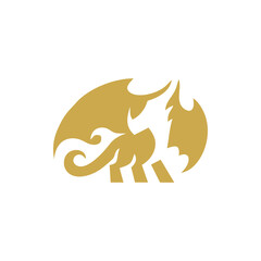 Dragon Logo Icon, Dragon Logo Template, Dragon logo Vector illustration