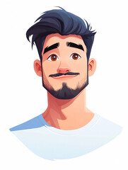 Obraz premium Obese character cartoon illustration, summer fitness and weight loss exercise concept illustration