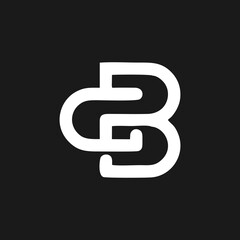 BG logo initial letter design template vector