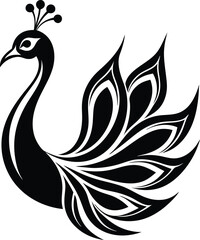 Obraz premium Colorful peacock logo