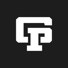 GP logo letter design on luxury background. PG logo monogram initials letter concept. GP icon logo design. PG elegant and Professional letter icon design on black background. G P PG GP