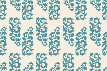 Motifs African paisley boho Floral Ikat seamless pattern embroidery border. Ethnic ikat saree sarong  flower design for Ikat pattern and Ethnic Pattern.Border indian floral Aztec embroidery border.