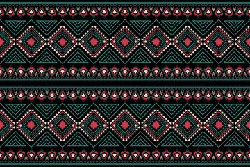 Geometric with triangle ethnic seamless pattern. abstract illustration. design for geometric pattern wallpaper. Tribal ethnic vector texture. Aztec style. Folk embroidery. Indian, Scandinavian, Africa