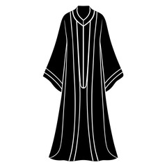 Kaftan dress silhouette vector