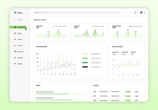Admin Dashboard UI Kit Template