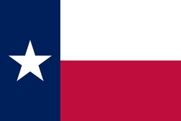 Flag of Texas state. Vector illustration