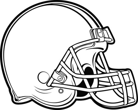 recommend clip art: American football helmet vector outline