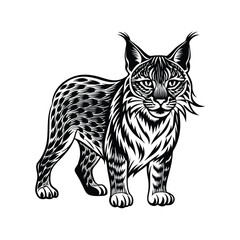 Lynx Cat Silhouette Vector