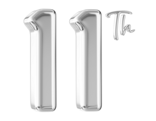 11th Anniversary Silver Number 3D