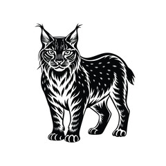 Lynx Cat Silhouette Vector