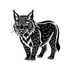 Lynx Cat Silhouette Vector