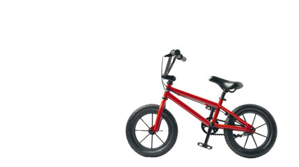 Fototapeta premium Kid red bicycle on transparent background