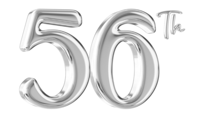 56th Anniversary Silver Number 3D