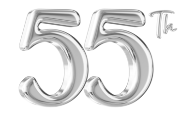 55th Anniversary Silver Number 3D