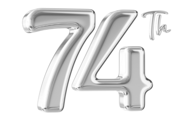 74th Anniversary Silver Number 3D