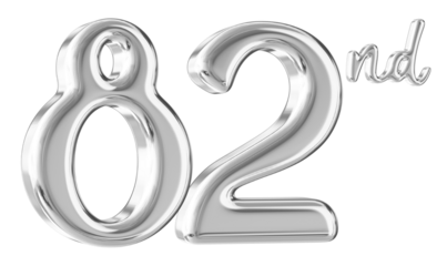 82nd Anniversary Silver Number 3D
