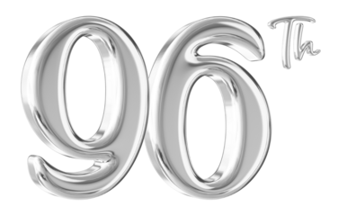 96th Anniversary Silver Number 3D