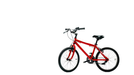 Fototapeta premium Kid red bicycle on transparent background