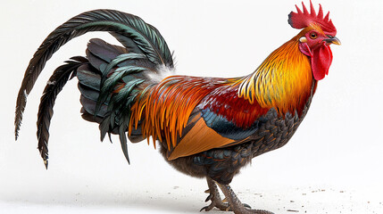 a rooster with a bright red comb