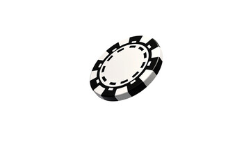 Naklejka premium Isolated casino chips floating on white background, perfect for gambling, poker, and betting themed designs