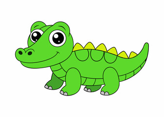 Vector illustration of a fierce crocodile with sharp teeth and scaly skin, perfect for wildlife, animal logos, and nature-themed designs.